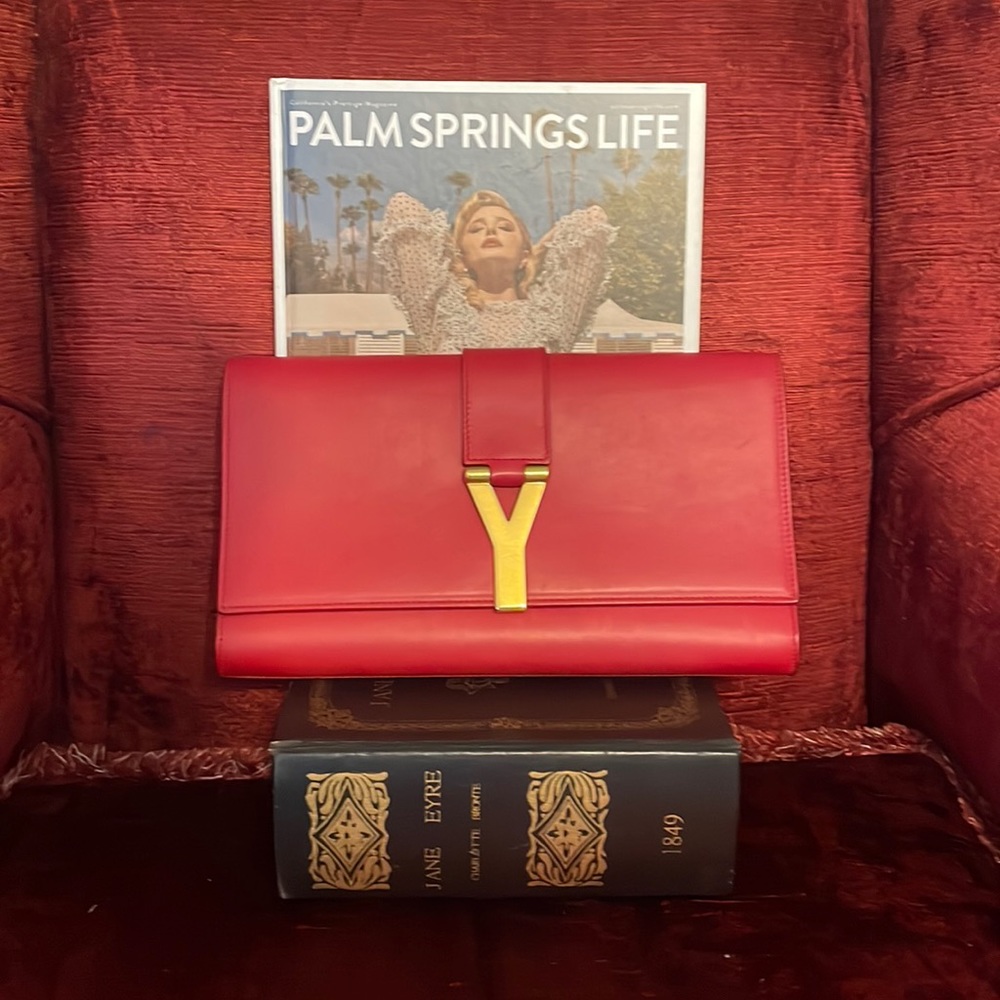 Yves Saint Laurent Red Clutch